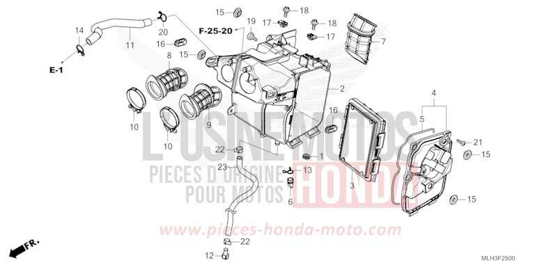 AIR CLEANER for CMX500 MAT DIM GRAY METALLIC (NHC34) from 2025