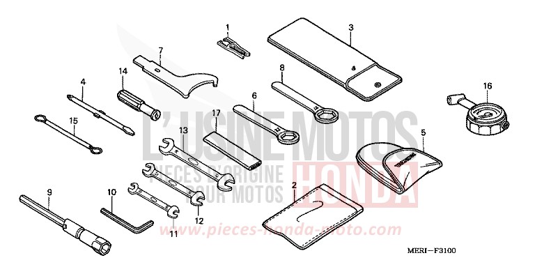 TOOLS for CBF600N BLACK (NH1) from 2004