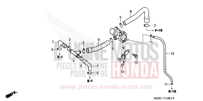 AIR INJECTION CONTROL VALVE for CBF600N FORCE SILVER METALLIC (NH411) from 2004