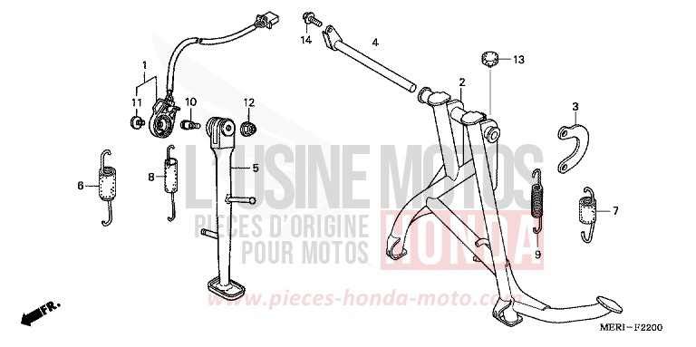 STAND for CBF600N FORCE SILVER METALLIC (NH411) from 2004