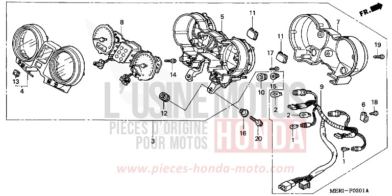 METER (CBF600N/NA) for CBF600N FORCE SILVER METALLIC (NH411) from 2005