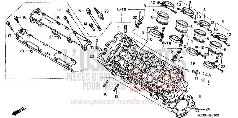 CYLINDER HEAD for CBF600N FORCE SILVER METALLIC (NH411D) from 2005