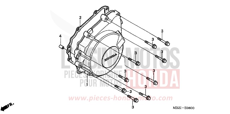 GENERATOR COVER for CBF600N INTERSTELLAR BLACK METALLIC (NHA12D) from 2005