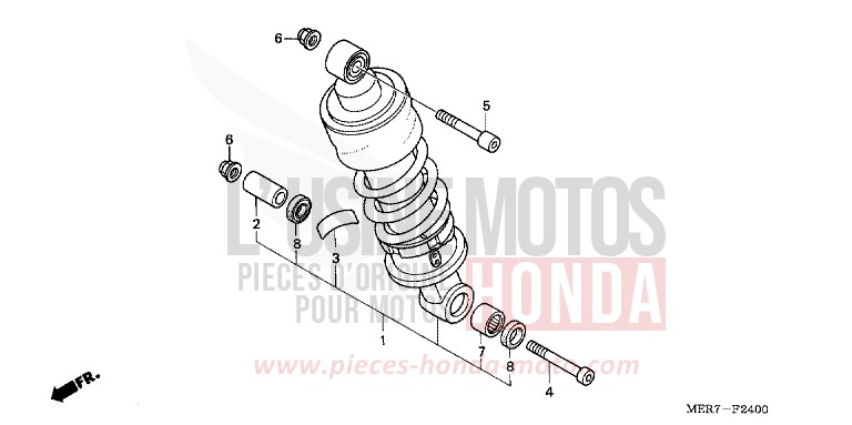 REAR CUSHION for CBF600N FORCE SILVER METALLIC (NH411D) from 2006