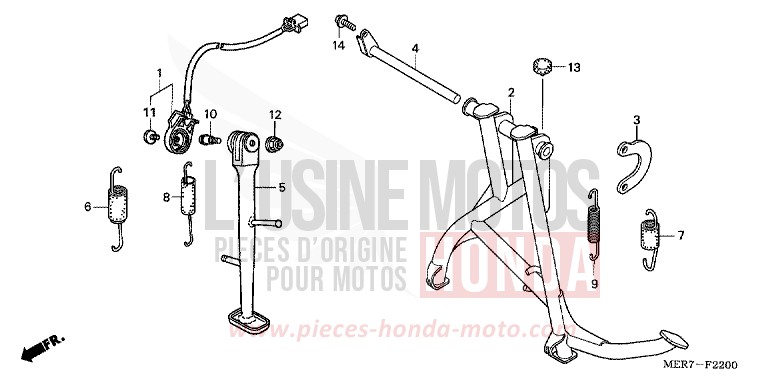 STAND (CBF600S6/SA6/N6/NA6) for CBF600N INTERSTELLAR BLACK METALLIC (NHA12D) from 2006