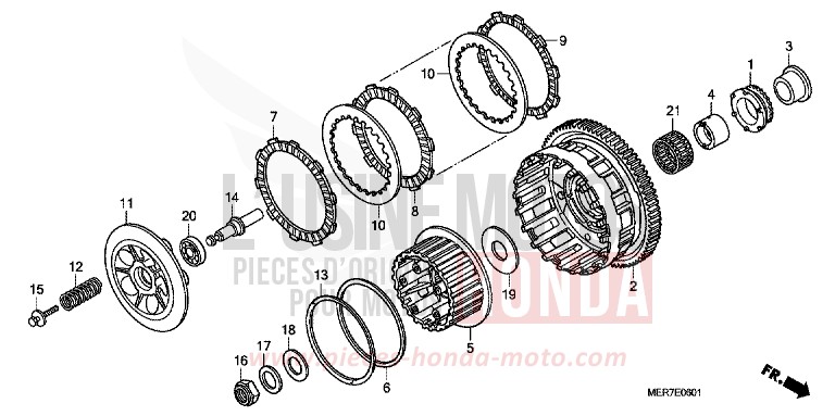 CLUTCH (CBF600S8/SA8/N8/NA8) for CBF600N PEARL NIGHTSTAR BLACK (NHA84) from 2008