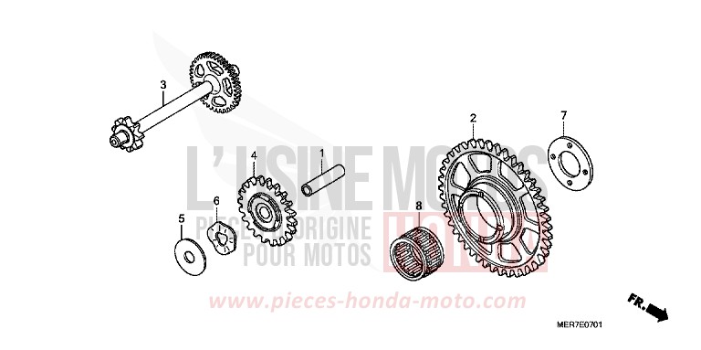 STARTING CLUTCH (CBF600S8/SA8/N8/NA8) for CBF600N PEARL SIENA RED (R320) from 2008