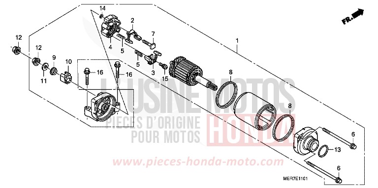 STARTING MOTOR (CBF600S8/SA8/N8/NA8) for CBF600N PEARL SIENA RED (R320) from 2008