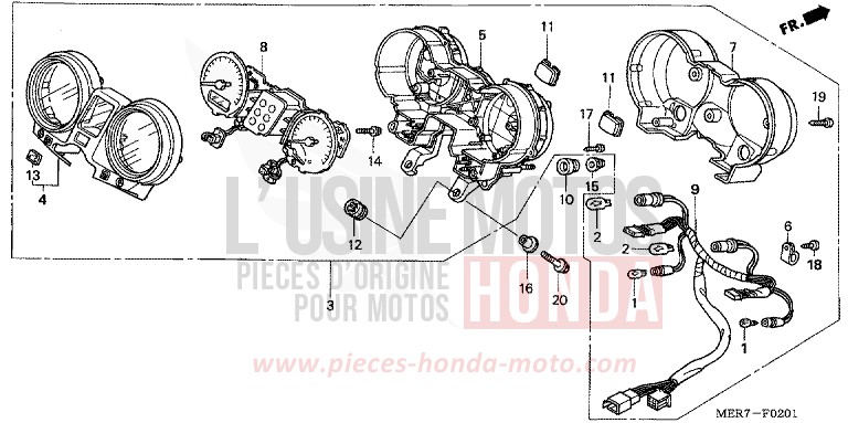METER (CBF600N/NA) for CBF600N QUASAR SILVER METALLIC (NHA48) from 2008