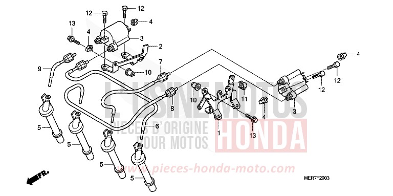 IGNITION COIL (CBF600S8/SA8/N8/NA8) for CBF600N QUASAR SILVER METALLIC (NHA48) from 2008