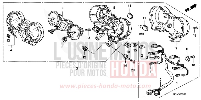 METER (CBF600N/NA) for CBF600N PEARL NIGHTSTAR BLACK (NHA84) from 2010