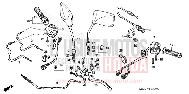 HANDLE LEVER/SWITCH/ CABLE for CBF600S EXCALIBUR GRAY METALLIC (NHA13) from 2004