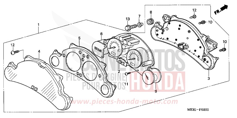 METER (CBF600S/SA) for CBF600S EXCALIBUR GRAY METALLIC (NHA13) from 2005