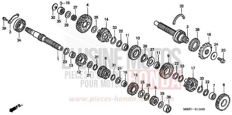 TRANSMISSION for CBF600S FORCE SILVER METALLIC (NH411) from 2005