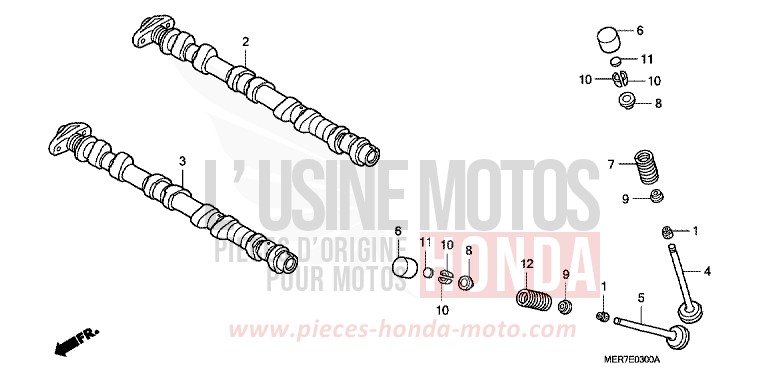 CAMSHAFT/VALVE for CBF600S EMERGENCY RED METALLIC (R311) from 2006