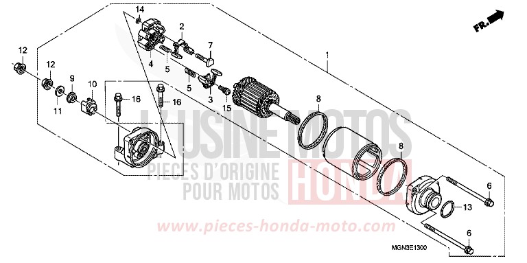 STARTING MOTOR for CBF600S PEARL SIENA RED (R320) from 2010