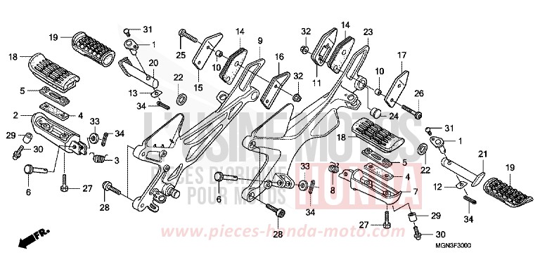STEP for CBF600S PEARL SIENA RED (R320) from 2010