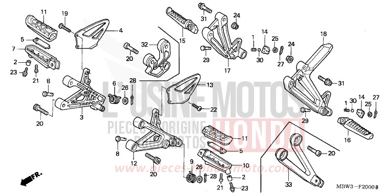 STEP for CBR600F ACCURATE SILVER METALLIC (NH146) from 2001