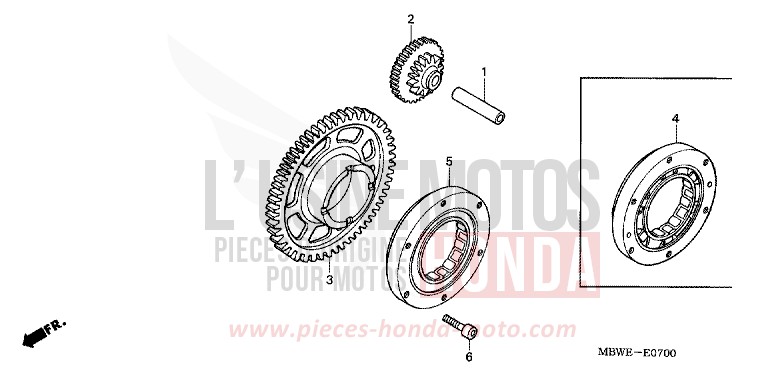 STARTING CLUTCH for CBR600F ACCURATE SILVER METALLIC (NH146) from 2003