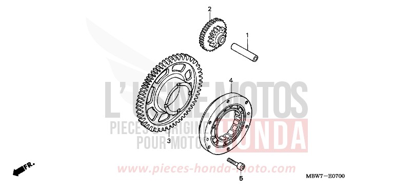 STARTING CLUTCH for CBR600F IRON NAIL SILVER METALLIC-U (NH167) from 2005