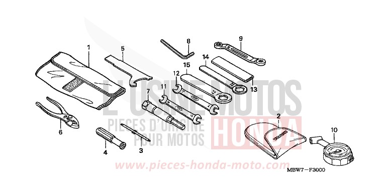 TOOLS for CBR600F IRON NAIL SILVER METALLIC-U (NH167) from 2005