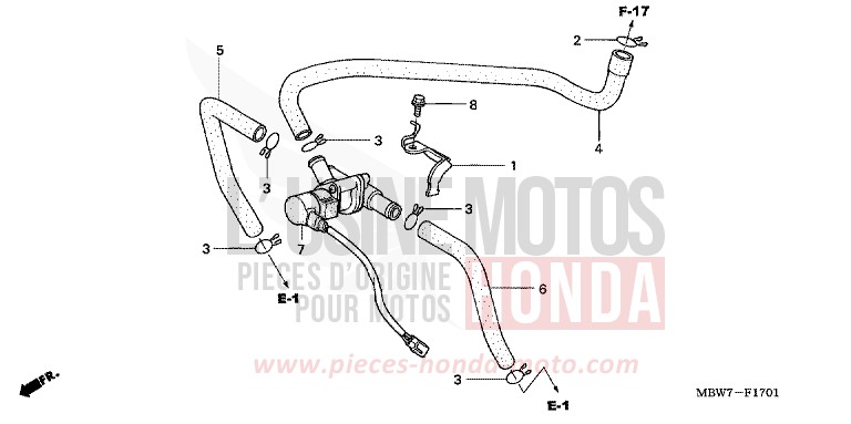 AIR INJECTION CONTROL VALVE for CBR600F DEGITAL SILVER METALLIC (NHA30) from 2006