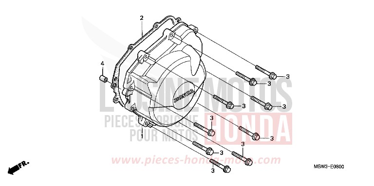 GENERATOR COVER for CBR600F ITALIAN RED (R157) from 2006