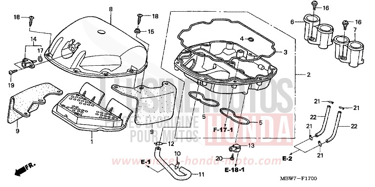 AIR CLEANER for CBR600F ITALIAN RED (R157) from 2006