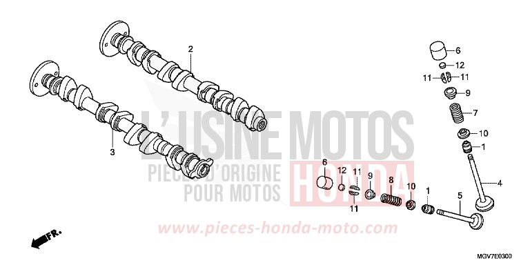 CAMSHAFT/VALVE for CBR600F PEARL COOL WHITE (NHA16) from 2011