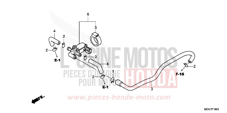 AIR INJECTION CONTROL VALVE for CBR600F PEARL COOL WHITE (NHA16) from 2011