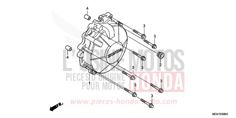 GENERATOR COVER for CBR600F PEARL COOL WHITE (NHA16K) from 2011