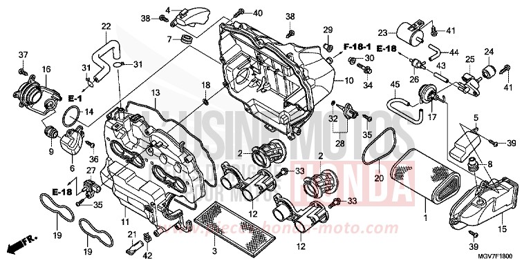 AIR CLEANER for CBR600F PEARL COOL WHITE (NHA16K) from 2011