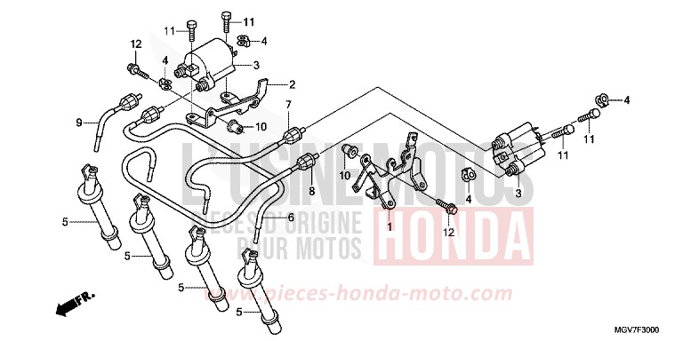 IGNITION COIL for CBR600F PEARL COOL WHITE (NHA16K) from 2011