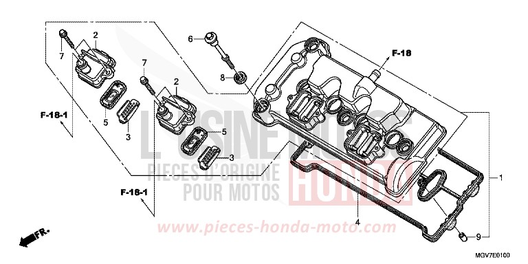 CYLINDER HEAD COVER for CBR600F PEARL NIGHTSTAR BLACK (NHA84) from 2011