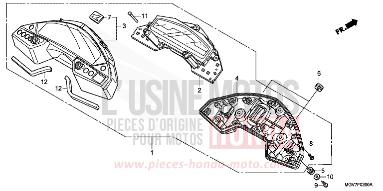 CONTACHILOMETRI per CBR600F PEARL NIGHTSTAR BLACK (NHA84) del 2011