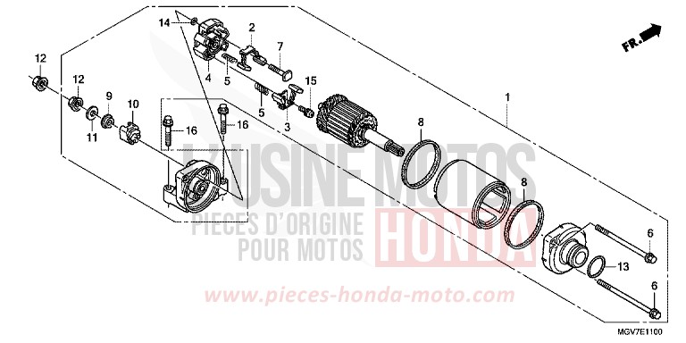 STARTING MOTOR for CBR600F PEARL COOL WHITE (NHA16K) from 2012