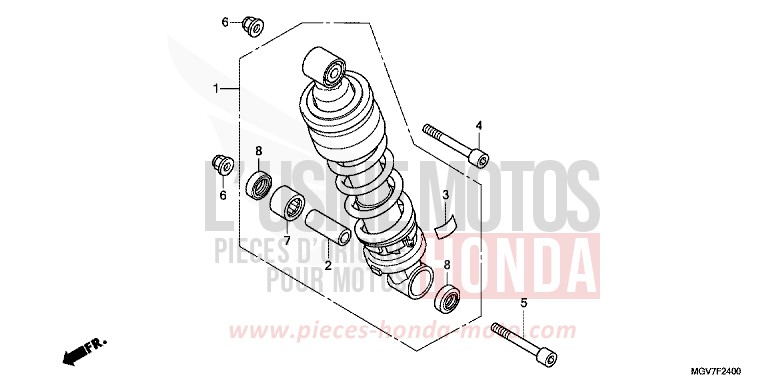 REAR CUSHION for CBR600F PEARL COOL WHITE (NHA16K) from 2012