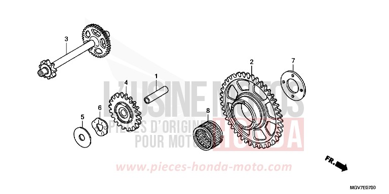 STARTING DRIVEN GEAR for CBR600F PEARL COOL WHITE (NHA16) from 2012