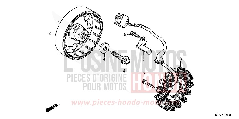 GENERATORE per CBR600F PEARL NIGHTSTAR BLACK (NHA84) del 2012