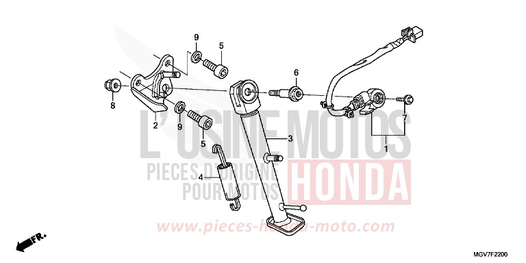 STAND for CBR600F PEARL NIGHTSTAR BLACK (NHA84) from 2012