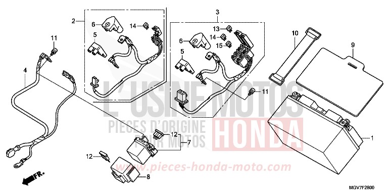 BATTERY for CBR600F PEARL NIGHTSTAR BLACK (NHA84) from 2012