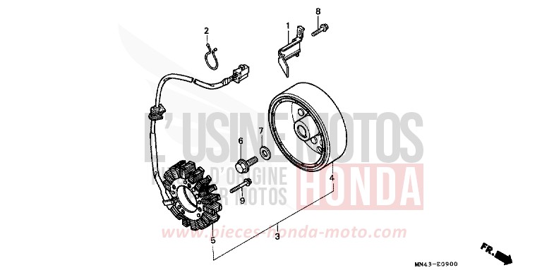 GENERATORE per CBR600F FIGHTING RED (R134E) del 1988