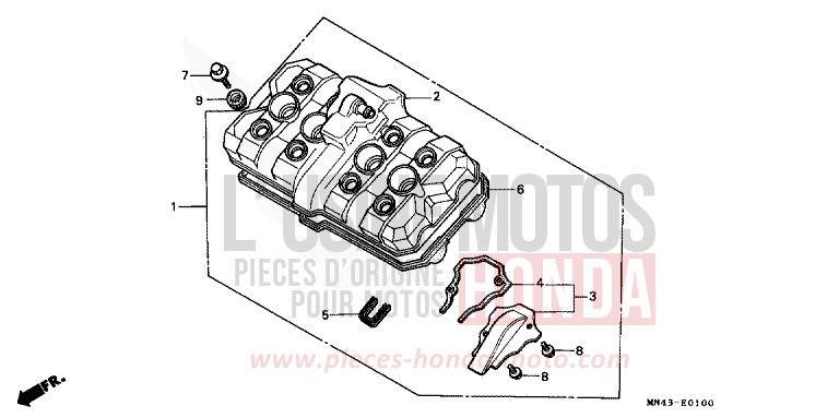CYLINDER HEAD COVER for CBR600F NH206H (NH206H) from 1988