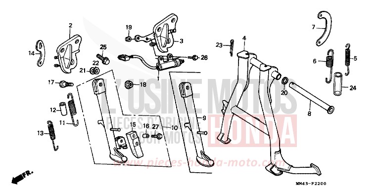 STAND for CBR600F NH206H (NH206H) from 1988