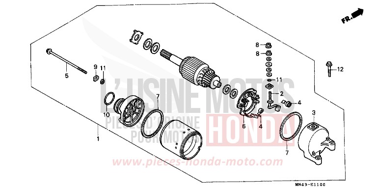 STARTING MOTOR for CBR600F BLACK (NH1K) from 1989
