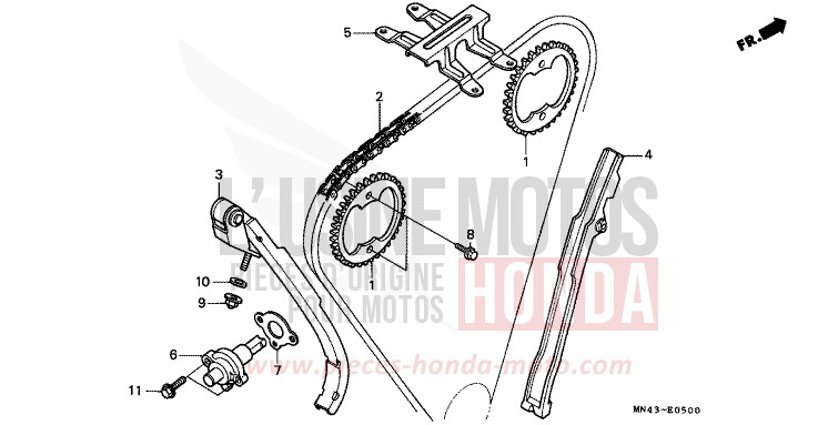 CAM CHAIN/TENSIONER for CBR600F FIGHTING RED (R134A) from 1989