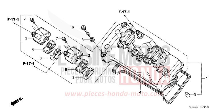 CYLINDER HEAD COVER for CBR600RR PEARL FLASH YELLOW (Y163) from 2003