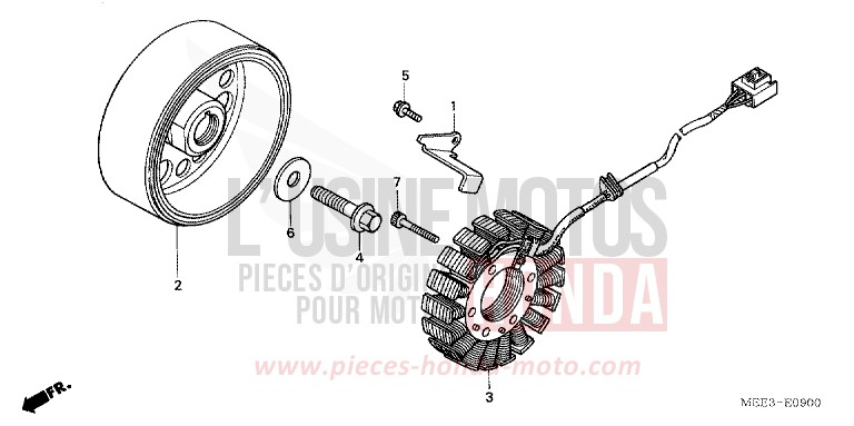 GENERATOR for CBR600RR ITALIAN RED (R157B) from 2004