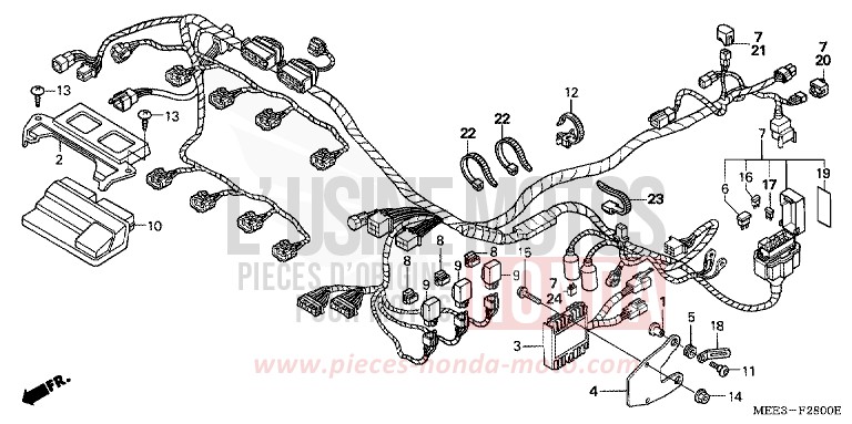 WIRE HARNESS for CBR600RR ITALIAN RED (R157B) from 2004