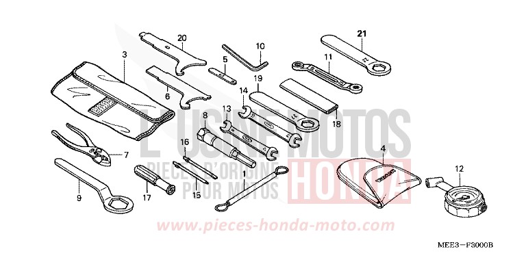 TOOLS for CBR600RR ITALIAN RED (R157) from 2005